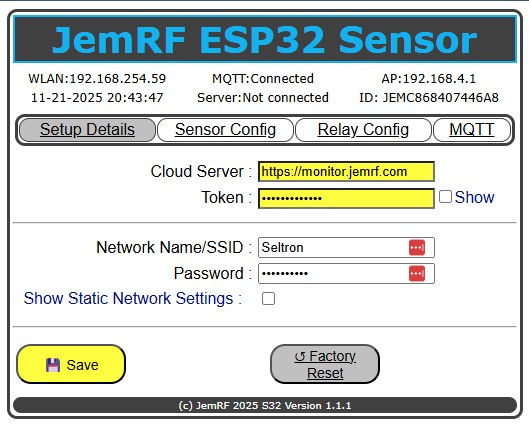 WiFi SSID Select Page
