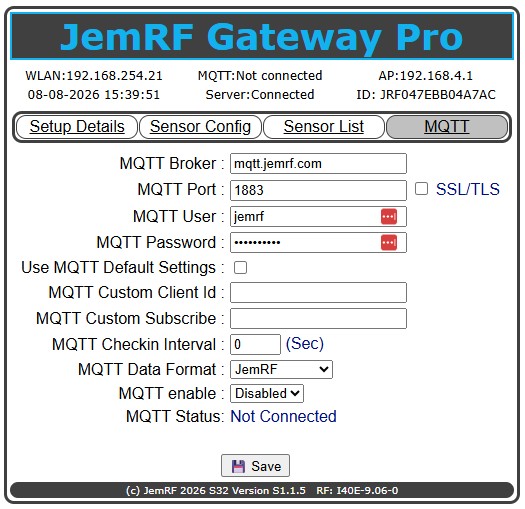 WiFi Gateway Pro MQTT