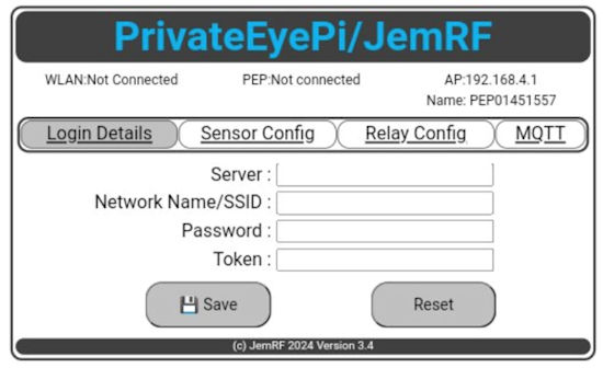 WiFi Setup Page